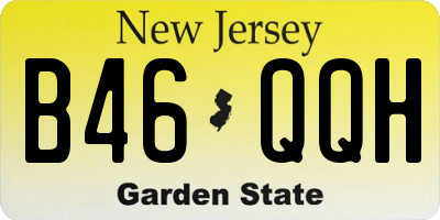 NJ license plate B46QQH