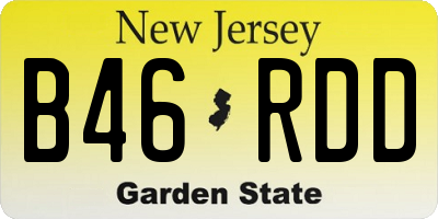 NJ license plate B46RDD
