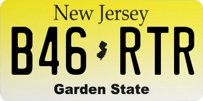 NJ license plate B46RTR