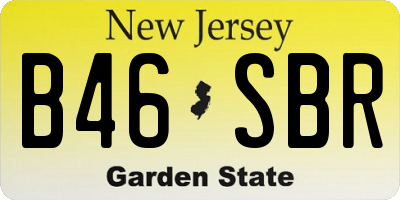 NJ license plate B46SBR