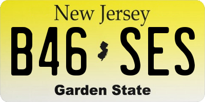 NJ license plate B46SES