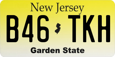 NJ license plate B46TKH
