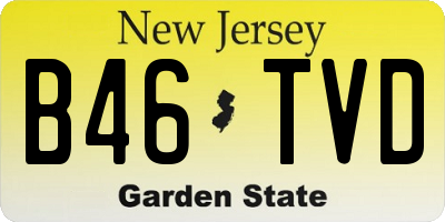 NJ license plate B46TVD