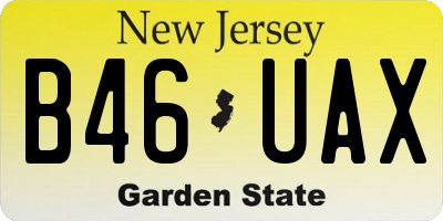 NJ license plate B46UAX