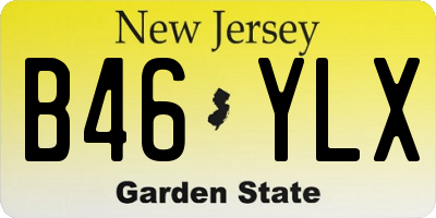 NJ license plate B46YLX