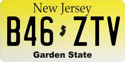 NJ license plate B46ZTV