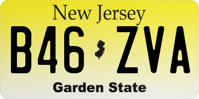 NJ license plate B46ZVA