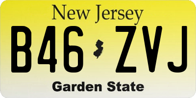 NJ license plate B46ZVJ