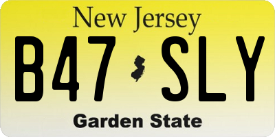 NJ license plate B47SLY