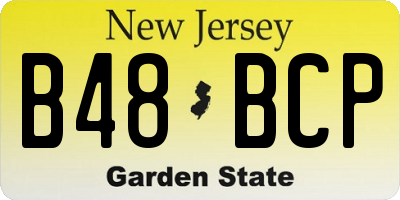 NJ license plate B48BCP
