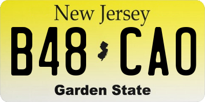 NJ license plate B48CAO