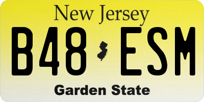 NJ license plate B48ESM
