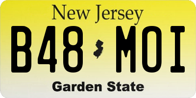 NJ license plate B48MOI