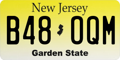 NJ license plate B48OQM