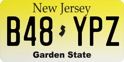 NJ license plate B48YPZ
