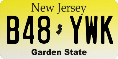 NJ license plate B48YWK