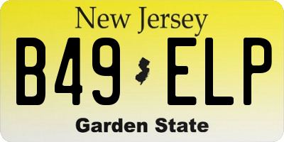 NJ license plate B49ELP