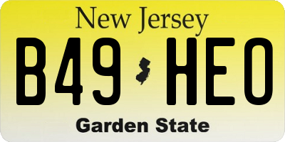 NJ license plate B49HEO