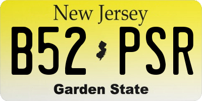 NJ license plate B52PSR