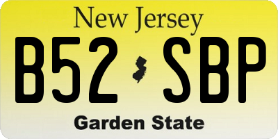 NJ license plate B52SBP