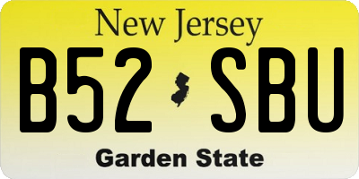 NJ license plate B52SBU