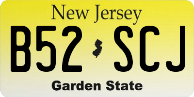 NJ license plate B52SCJ