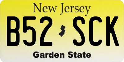 NJ license plate B52SCK