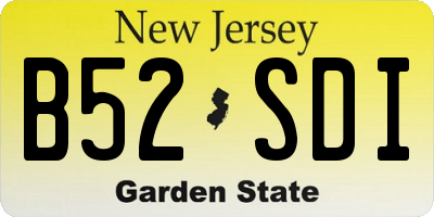 NJ license plate B52SDI