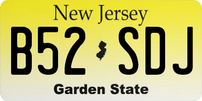 NJ license plate B52SDJ