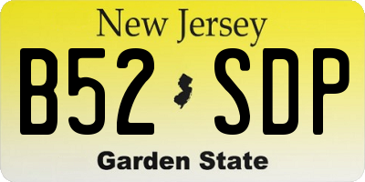 NJ license plate B52SDP
