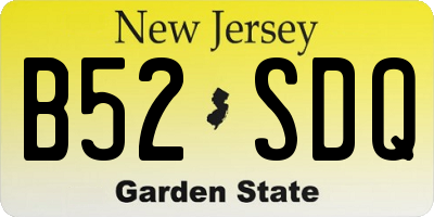 NJ license plate B52SDQ