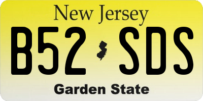 NJ license plate B52SDS