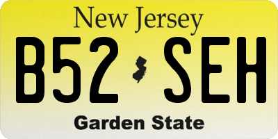 NJ license plate B52SEH