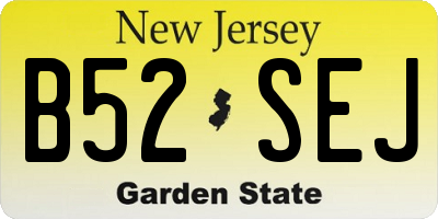 NJ license plate B52SEJ
