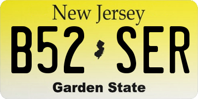 NJ license plate B52SER