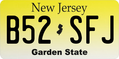NJ license plate B52SFJ