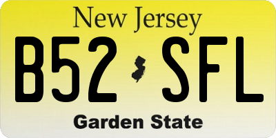 NJ license plate B52SFL