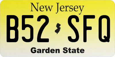 NJ license plate B52SFQ