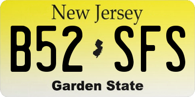NJ license plate B52SFS