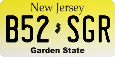 NJ license plate B52SGR