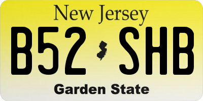 NJ license plate B52SHB