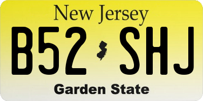 NJ license plate B52SHJ