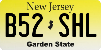 NJ license plate B52SHL