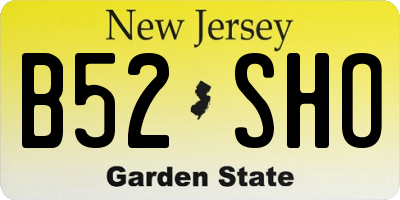NJ license plate B52SHO