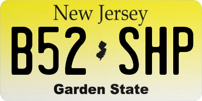NJ license plate B52SHP