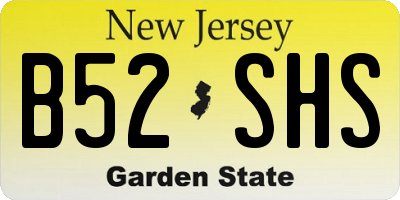 NJ license plate B52SHS