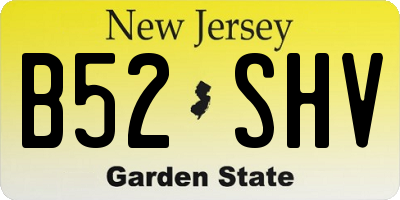NJ license plate B52SHV