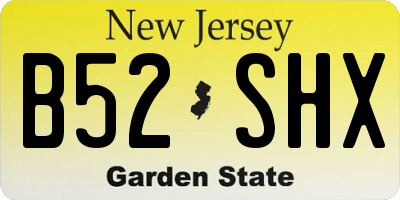 NJ license plate B52SHX