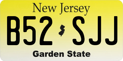 NJ license plate B52SJJ