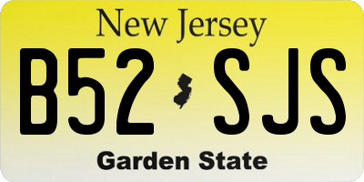 NJ license plate B52SJS